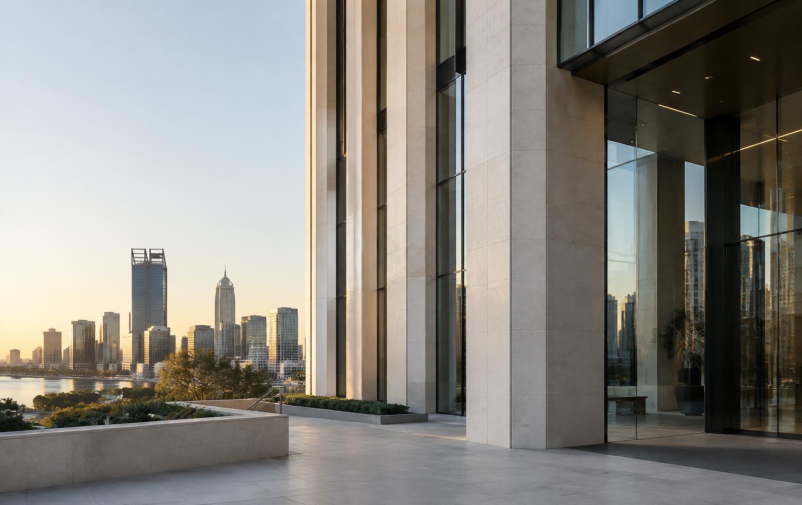 Contemporary Perth business district architecture